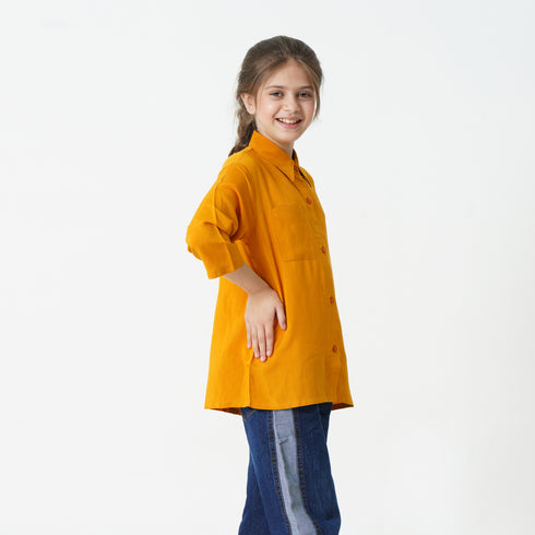 Mustard Button Down Shirt